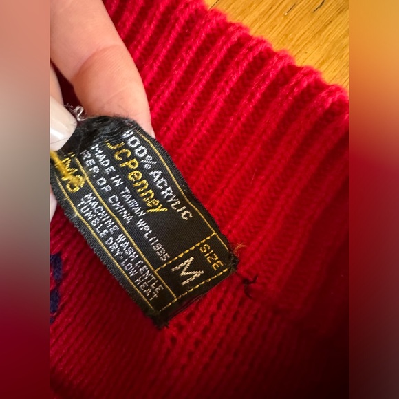 80s Vintage JC Penney Heavy Acrylic Knit Holiday Sweater - Picture 6 of 8